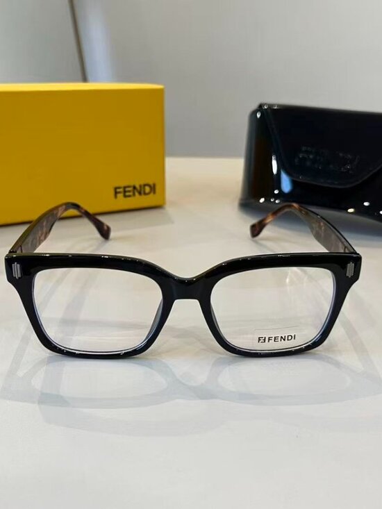 fendi black leopard print glass main image 4